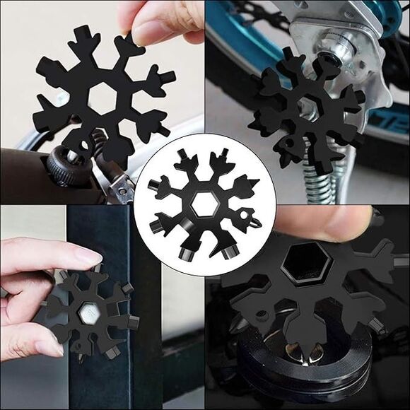 Dad Gifts for Men Adults Gifts for Men 18 in 1 Snowflake Multitool and Card Tool - Picture 1 of 11